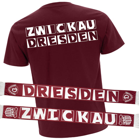 FSV | Bundle T-Shirt & Schal "ZWICKAU DRESDEN"